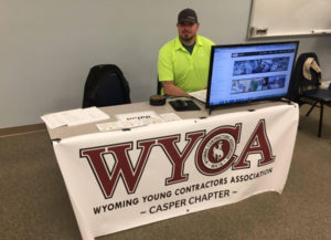 Ian Alvstad at a Wyoming Young Contractors Association Event